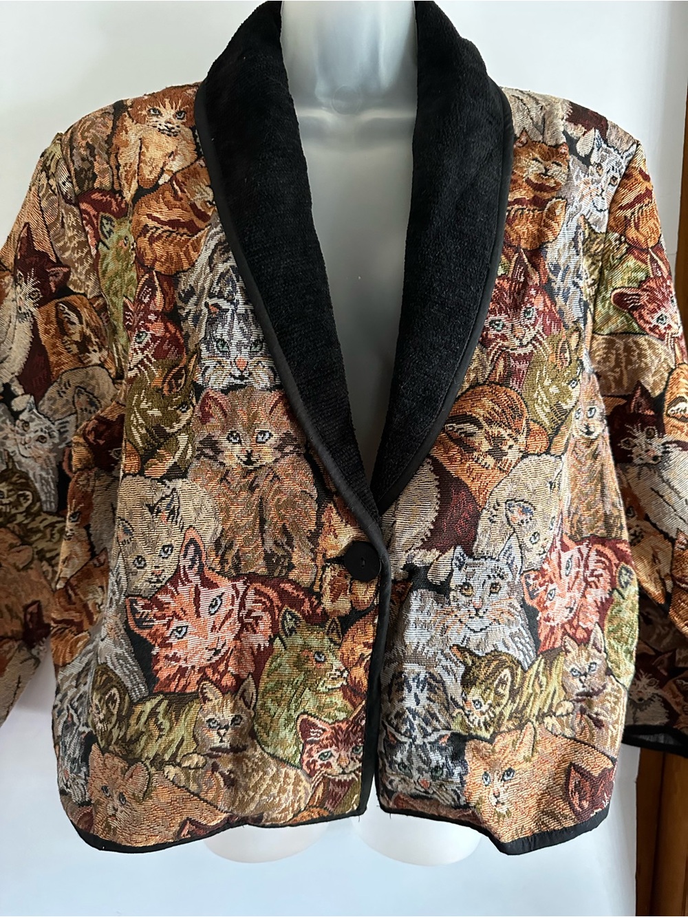 New Identity Cat Tapestry Jacket 2X NWT Kitty Cats Plus Size